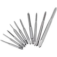 10 Stück Gewindebohrer Set, Gewindeschneider und Gewindebohrer M1 bis M3.5 für Feingewinde, Micro Taps Set und Fertigschneider Maschinengewindebohrer Drahtgewindebohrer Gewindebohrer
