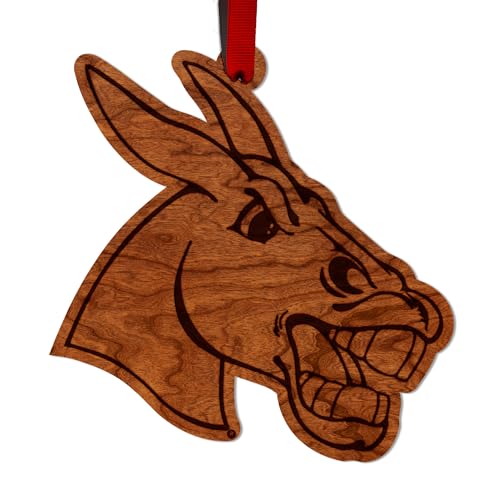 LazerEdge Central Missouri Mules Christmas Ornament - Handcrafted from Cherry Wood - Officially Licensed Collegiate Product