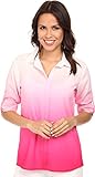 Calvin Klein Women's Dip Dye Roll Sleeve Top