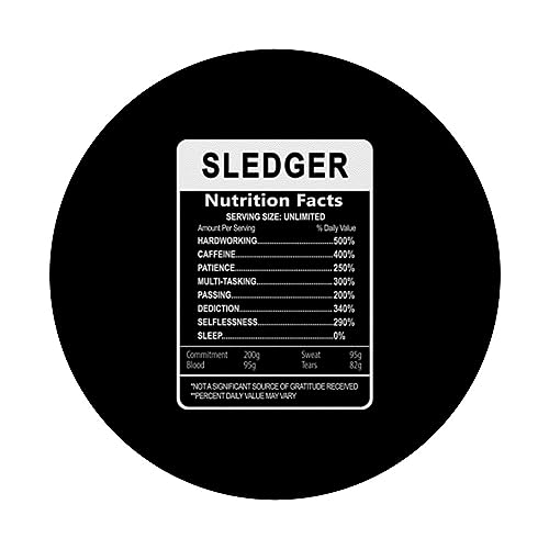Sledger Nutrition Facts Sarcastic PopSockets Swappable PopGrip, Black - Image 3