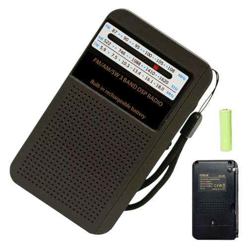 Radio FM portátil con alerta meteorológica y accesorios de supervivencia montaña