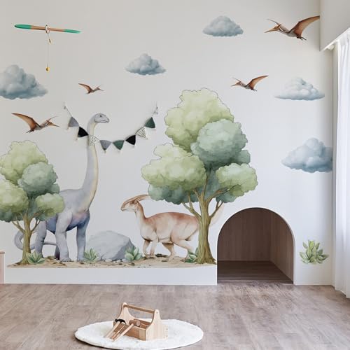 Vinilo Decorativo Dinosaurio Extra Grande Boho para Pared miniatura 4
