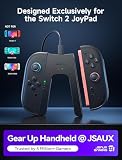 JSAUX ergonomiczny uchwyt ładujący kompatybilny z konsolą Nintendo Switch 2, magnetyczny uchwyt kompatybilny z kontrolerami JoyCon Switch 2, granie ładowania, wskaźnik LED, kabel 1,5 m/4,9 ft – czarny