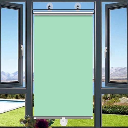 Persiana Enrollable con Ventosa Opaca Sin Taladrar,Cortinas Blackout Protección UV,Estor Opaco Retráctiles, Persianas Temporales Portátiles para Ventanas y estores De Cocina/Oficina/Coche