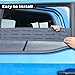 RT-TCZ for Silverado Rear Window Louver Vents Plate for Chevy Silverado GMC Sierra 2019-Present Black Ventilation Panel Accessories 2pcs