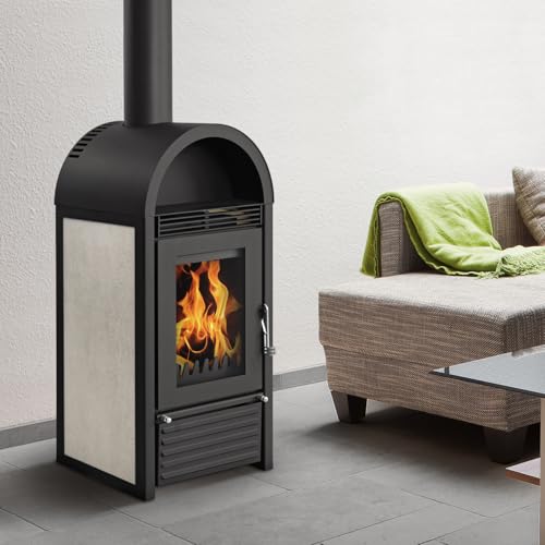 Schmitzker S55025 Kaminofen wasserführend Marbella Keramik beige/A