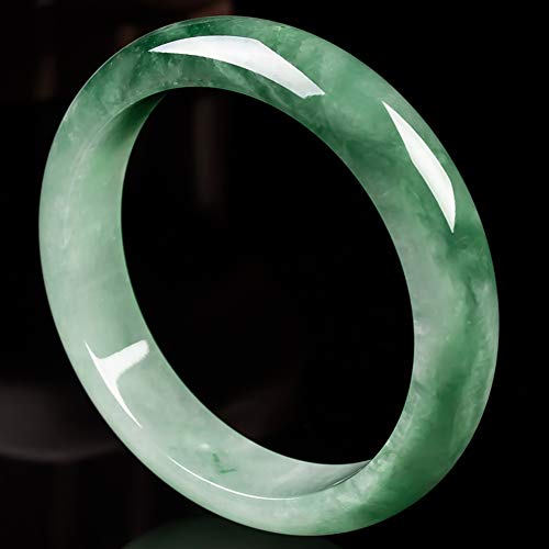 Bracelet en jade birman jonc en pierre naturelle de type glace verte