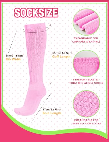 Image of Buauty Slouch Socks for Women, Soft Extra Long Chunky Scrunch Knee High Sock Winter Knit Slouchy Socks Leg Warmmers