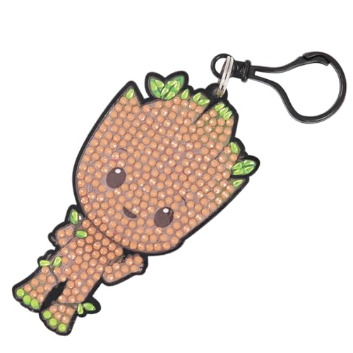 CRYSTAL ART - Diamond Backpack Charms Kit - Creative Toys Gift Idea For Girl and Boy - Craft Activity - Marvel - Groot