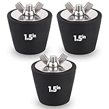 [Upgraded] BlueStars Pool Winterizing Plug 1.5", Swimming Pool Rubber Expansion Plug with Stainless Steel Screws, Return Line & Skimmer Plugs for Inground & Above-Ground Pools - Pack of 3