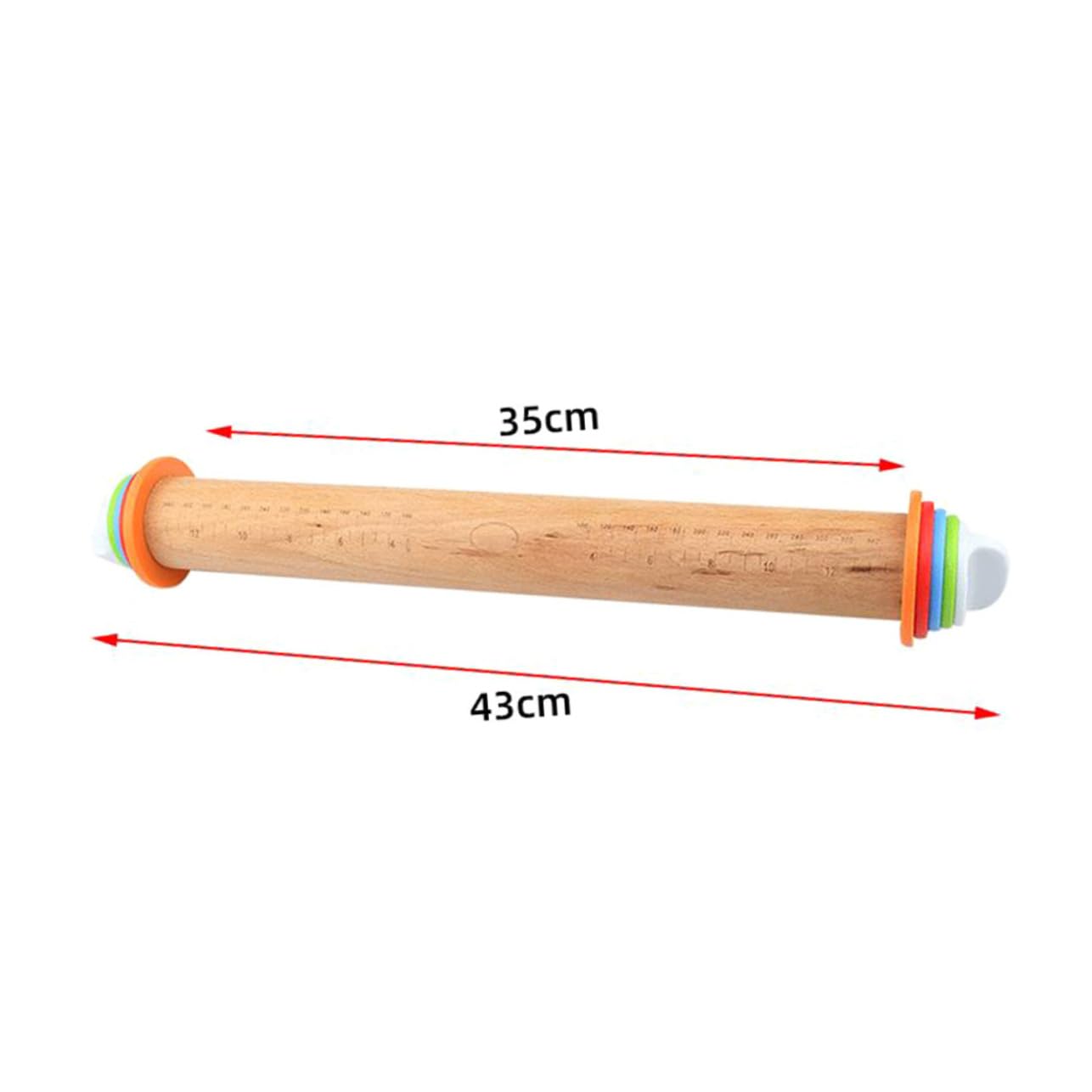 Rodillo de Madera de Haya con Escala y Grosor Ajustable