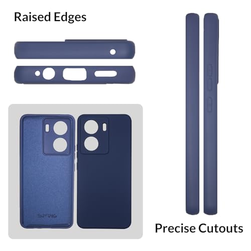 Image of SPRIG Compatible with IQOO Z7s Phone TPEE Premium Back Cover Drop Tested Shock Proof Mobile Case for Men, Women, Boys and Girls with Camera Protection (Dark Blue)