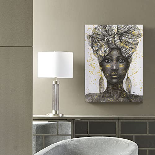 Yidepot African American Women Wall Art: African American Wall Pictures For Bedroom Women Abstract Wall Art Wrapped Easy To Hang (24"X32"X1 Panel) #TOP6