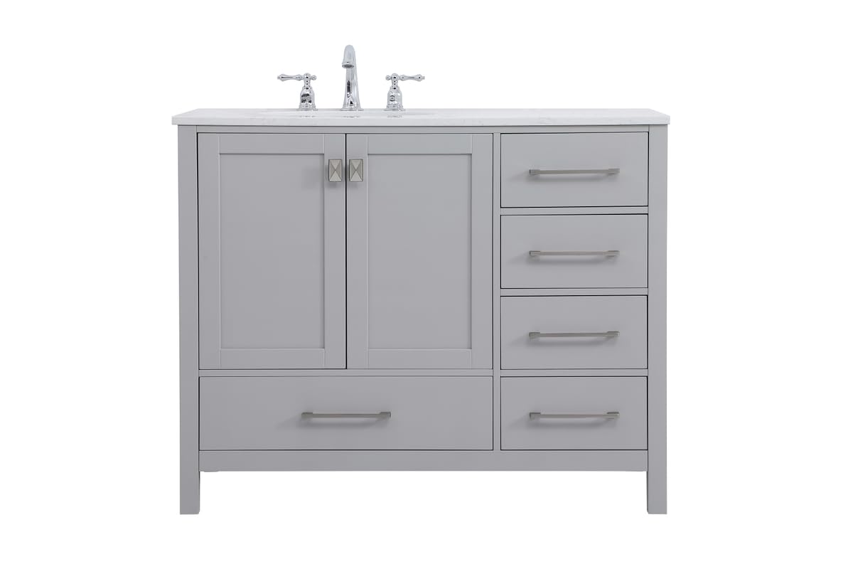 ARS Concepts 42 inch Single Bathroom Vanity in Gray
