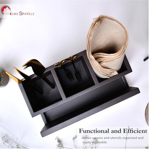 Image of Home Sparkle Tissue Paper Box Holder for Car, Home Decor, Gifting & Office Desk - Rectangular MDF with Elegant Vinyl Print Design - Red Finish (B13V48)