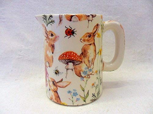 Meadow Rabbits Cream jug by Heron Cross Pottery.