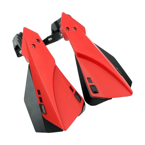 Protège-mains moto rouge pour Honda et Yamaha : protection de guidon robuste