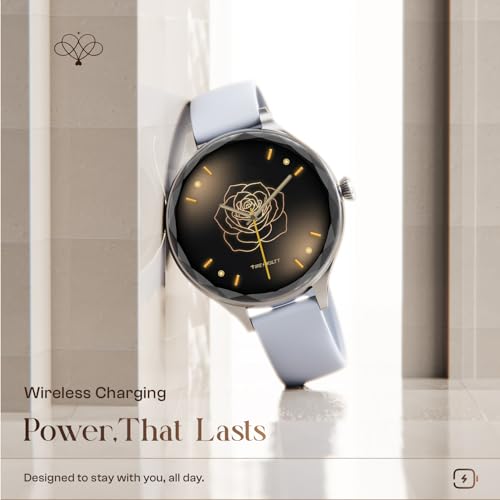 Image of Fire-Boltt Phoenix Aura Women Smart Watch with 1.26 inch Diamond-Cut HD Display, Rotating Crown, Wireless Charging, Bluetooth Calling, Voice Assistant, 120+ Sports Modes - Air Blue