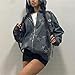 NaranjaBurbuja Y2k Zip Up Hoodies for Teen Girls Aesthetic Trendy Oversized Sweatshirt Womens 2022 Star Graphic Print Jackets Streetwear Star Grey Dark