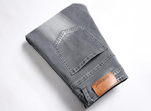 Men's Slim Fit Stretch Jeans Ripped Skinny Jeans for Men, Fashion Straight Leg Comfort Flex Waist Cargo Denim Pants4