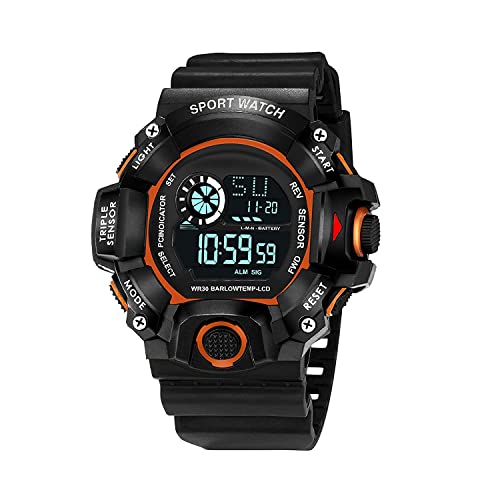 Image of Acnos Digital Sports Watch - Rugged Outdoor Multi-Function Countdown Timer & Alarm (WR30 Water-Resistant)