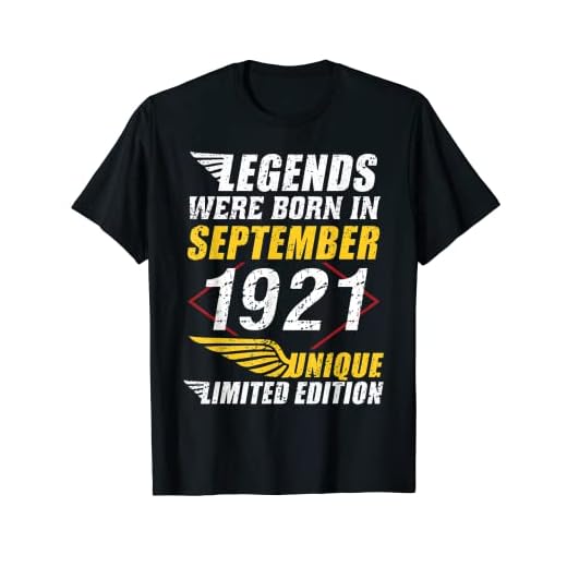 Cumpleaños Septiembre 1921 Edición Limitada Regalo Vintage Camiseta