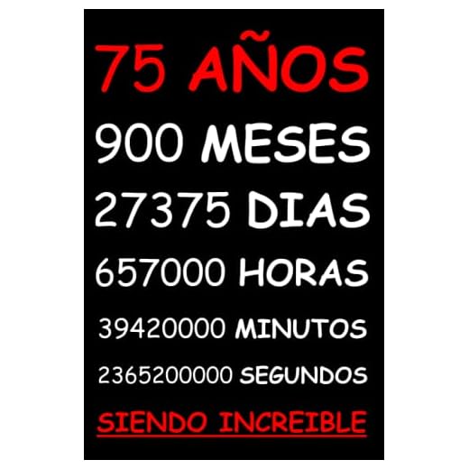 75 AÑOS SIENDO INCREIBLE: REGALO HOMBRE O MUJER 75 AÑOS DE CUMPLEAÑOS ORIGINAL Y DIVERTIDO , CUADERNO DE APUNTES O AGENDA, DIARIO, LEBRETA DE NOTAS..