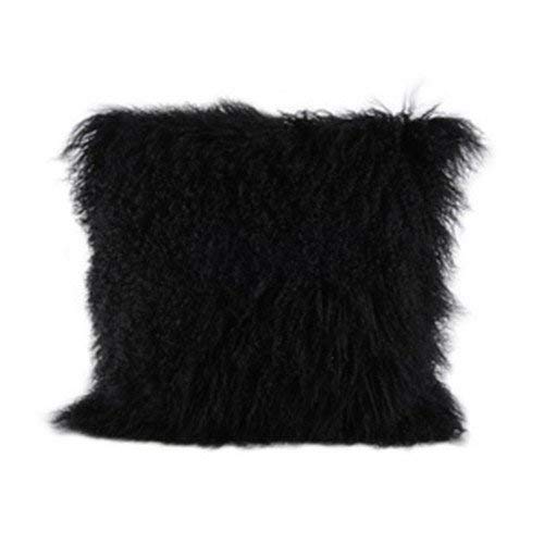 yingda1992 Mongolian Lamb Fur Pillow Cover 16x16