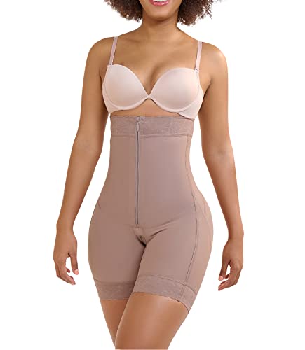 CURVEEZ High Waist Post Surgery Compression Girdle Shapewear After Lipo, BBL, Tummy Tuck - Full Body Shaper Short