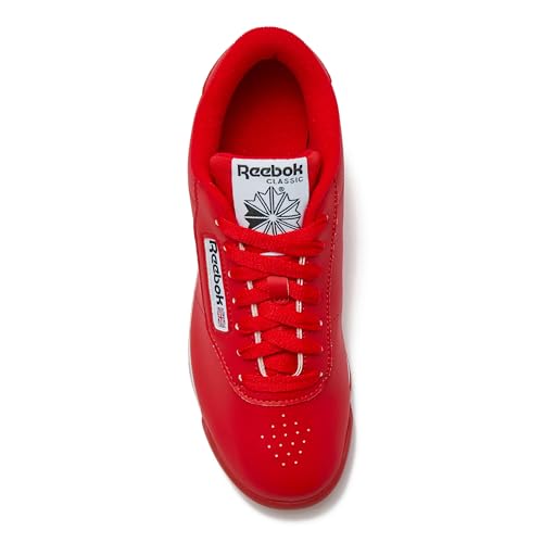 Reebok Princess Sneakers for Women, Comfortable Walking or Tennis Womens Shoes, Techy Red/White/Black, 5