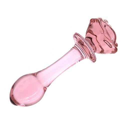 Dildo anal de cristal con forma de flor, dildo anal de cristal, consolador anal, consolador vaginal, estimulación del punto G, juego de tapones anales para mujeres, juguete sexual para masturbación (A