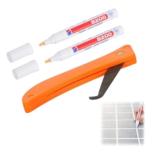 Rotulador de Lechada Blanco,2PCS Tile Grout Pen,Blanqueador de Juntas Azulejos,Limpia Juntas Baldosas,Bolígrafo de Lechada Rotulador para Azulejos Baño,Bolígrafo de Pintura con Rascador Juntas Azulejo