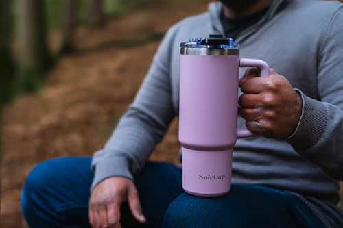 SoleCup. 30oz Travel Mug with Handle, Lid and Two Straws, Drinks Stay Hot for 8 Hours and Cold for 24 Hours - Image 4