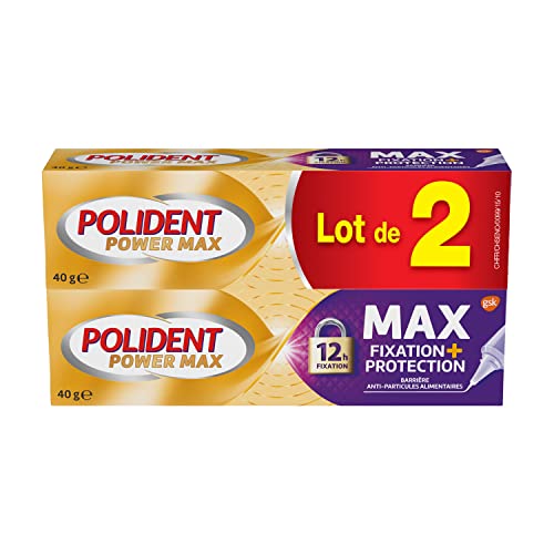 Polident Maximum Control Fixative Cream, für Teil- oder Vollprothesen, Präzisionsspitze, 2er-Pack x 40 ml Cover
