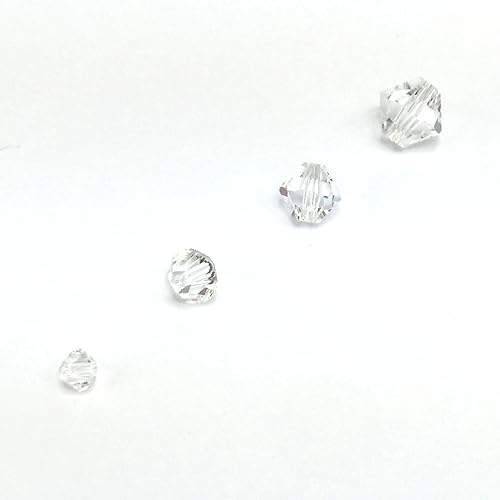 Miniatura 2 de 72 cuentas de Swarovski 5328 Xilion Bicone tamaños mixtos en 0.118 in, 0.157 in, 0.197 in, 0.236 in, cristal transparente (001) DIY Deco Bling
