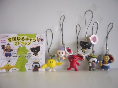 Amazon 全国ゆるキャラ ストラップ 全6種 ご当地 キャラクター 観光全6種 1 青森県 決め手くん 県産品prキャラクタ カプセル玩具 おもちゃ