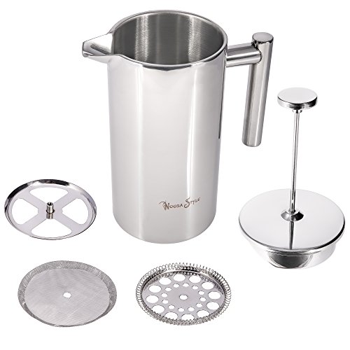 French Press Coffee Maker-1 Litre Dual Wall Stainless Steel - Specialty Coffee of Noosa