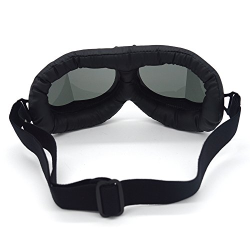 Evomosa Motorcycle Goggles Vintage Pilot Style Cruiser Scooter Goggle Outdoor Sand Goggles Bike Racer Cruiser Touring Eyewear For Half Helmet #TOP5