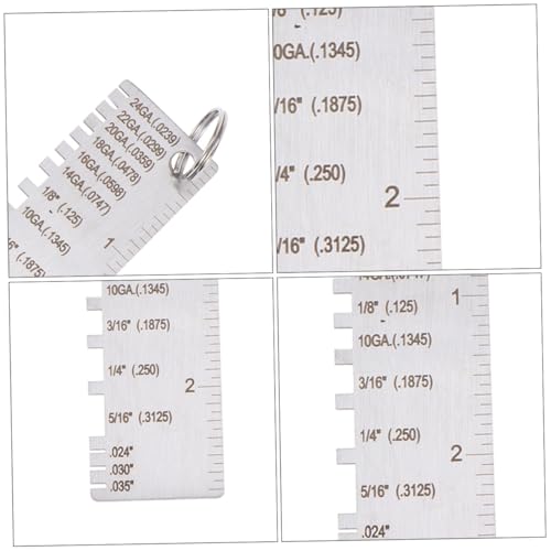 2pcs Medidor de Grosor para Soldadura Herramienta de Inspección de Alta Precisión miniatura 3
