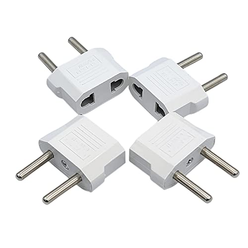 European Travel Plug, American USA to European Plug Adapters, German French Iceland Spain Greece Norway adapters for Europe, Perfect for Travelling(4-Pack White) - Image 5