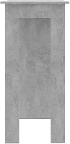 Miniatura 5 de Mesa de barra estrecha gris hormigón montado en la pared, diseño moderno, madera de ingeniería, tamaño rectangular, 40.2 x 19.7 x 40.7 pulgadas,