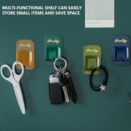 Image of REWOP Adhesive Wall Hooks for Heavy Items Stainless Steel, PVC, ABS Nail Free Seamless Adhesive Non-Trace No Drilling Installation Hanging, Waterproof Screws Wall Hook (Toothbrush Holder Sticker, 2)