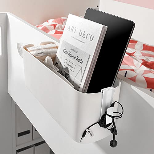 Gobesty Bett Organizer Zum Einhängen, Hängebett Organizer Aufbewahrungskorb, Nachttisch Bett Bettablage Betttasche Boxen mit 2 Abnehmbarer Haken für Zuhause, Büro, Schule, Wohnheim, Zimmer, Etagenbett - Image 8