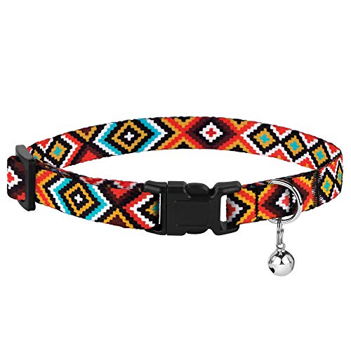 CollarDirect Aztec Cat Collar Breakaway Pack of 2 PCS Nylon Tribal Pattern Geometric Pet Kitten Collars for Cats (Aztec… - Image 3