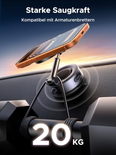 UGREEN Handyhalterung Auto Magnet für Magsafe [20KG Nano-Vakuum Saugnapf] – Ansicht 3