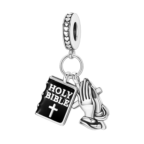 ASULIIAS Bible Prayer Charm 925 Sterling Silver Charms Fits Women's Charm Bracelet and Necklace Bead Charms Jewelry Gifts for Sister Friend