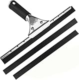 Silicone et acier inoxydable durables : Cette raclette à vitres est fabriquée en silicone et acier inoxydable de haute qualité et durables, garantissant une utilisation longue durée. Un simple coup de chiffon suffit pour éliminer l'excès d'eau, pour une utilisation plus pratique.