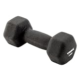 York Fitness Single Neoprene Hex coating Dumbbell, Black, 3KG