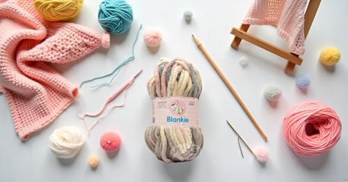 Image of M.G ENTERPRISE Knitting Yarn Thick Chunky Wool, Blankie Mouse Mix 200 GMS Best Used with Knitting Needles-DO Art-ADFE