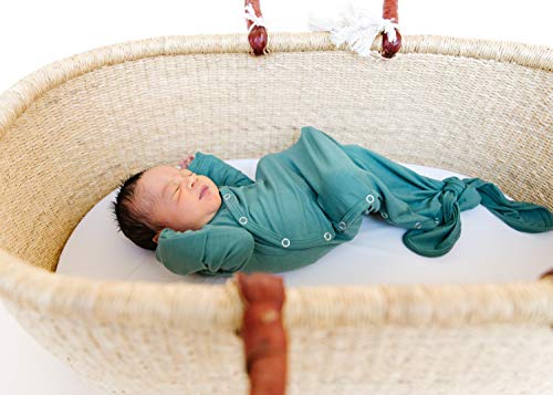 Copper Pearl Baby Gown - Knotted Newborn Sleepers for Baby Boy and Girl, Soft Stretchy Long Sleeve Infant Gowns with Bottom Tie and Hand Mittens, Perfect Hospital Coming Home Outfit (Journey)4
